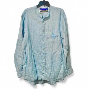 Vintage linen Virgin Islands button-up shirt